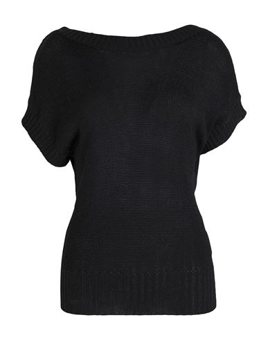 Luisa Spagnoli Woman Sweater Black Size L Viscose, Cotton In Black