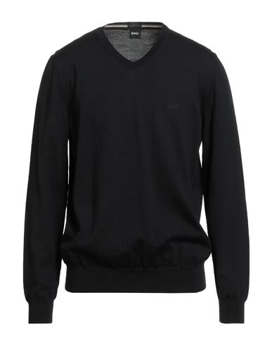 Hugo Boss Boss Man Sweater Black Size Xl Virgin Wool In Black