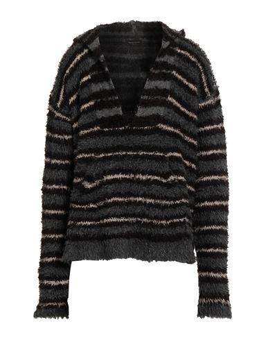 Roberto Collina Man Sweater Grey Size 46 Virgin Wool In Black