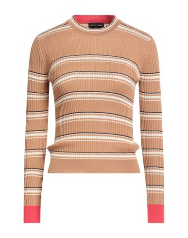 Roberto Collina Woman Sweater Camel Size S Merino Wool In Brown