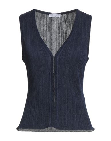 Majestic Filatures Woman Cardigan Navy Size 1 Acetate, Metallic Fiber, Polyamide