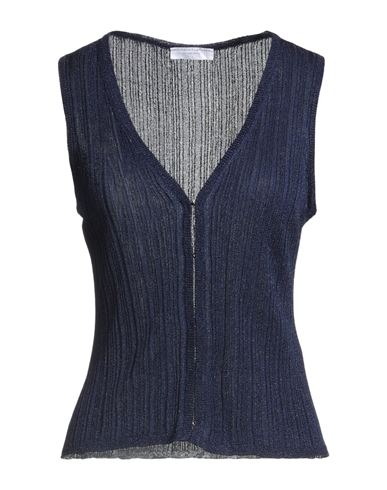 Majestic Filatures Woman Cardigan Navy Size 1 Acetate, Metallic Fiber, Polyamide In Blue