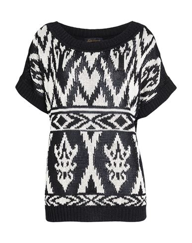 Luisa Spagnoli Woman Sweater Black Size L Linen, Viscose