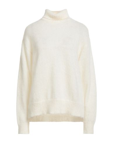 Cruna Woman Turtleneck Ivory Size 8 Mohair Wool, Polyamide, Wool In White