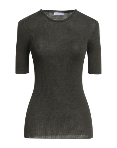 Majestic Filatures Woman Sweater Military Green Size 1 Merino Wool In Green