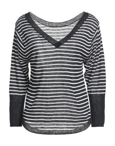 Majestic Filatures Woman Sweater Midnight Blue Size 1 Linen
