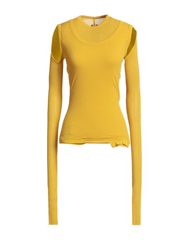 Rick Owens Woman Sweater Yellow Size 4 Viscose, Silk In Yellow