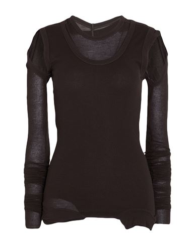 Rick Owens Woman Sweater Dark Brown Size 4 Viscose, Silk In Brown