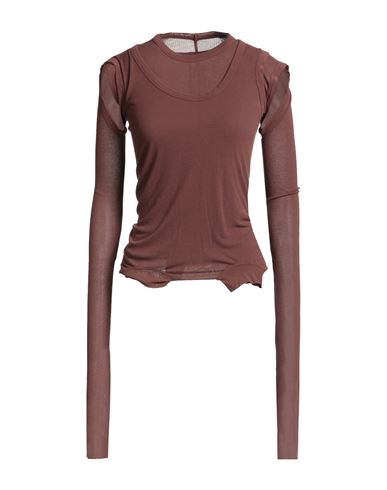 Rick Owens Woman Sweater Chocolate Brown Size 4 Viscose, Silk In Brown