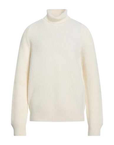 Cruna Man Turtleneck Ivory Size 42 Virgin Wool In White