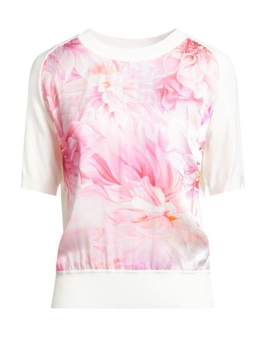Escada Woman Sweater Pink Size Xl Viscose, Polyester In White