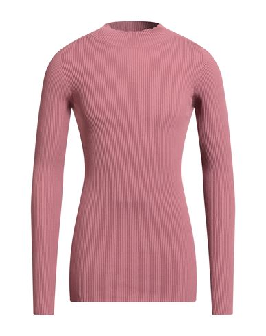 Rick Owens Man Turtleneck Antique Rose Size M Viscose, Polyester In Pink