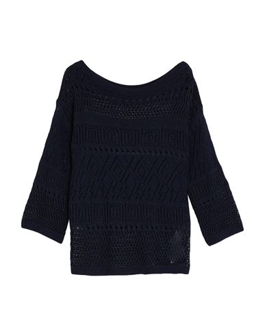 Luisa Spagnoli Woman Sweater Navy Size Xl Viscose, Polyamide, Polyester