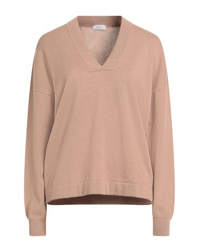 Peserico Woman Sweater Camel Size 10 Virgin Wool, Silk, Viscose, Cashmere, Polyester In Multi