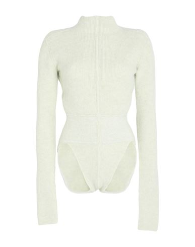 Rick Owens Woman Turtleneck Light Green Size M Alpaca Wool, Polyamide, Wool, Elastane In Green