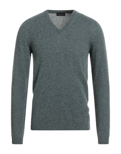 Roberto Collina Man Sweater Slate Blue Size 42 Wool In Gray