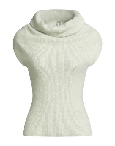 Rick Owens Woman Turtleneck Light Green Size S Alpaca Wool, Polyamide, Wool, Elastane In Gray