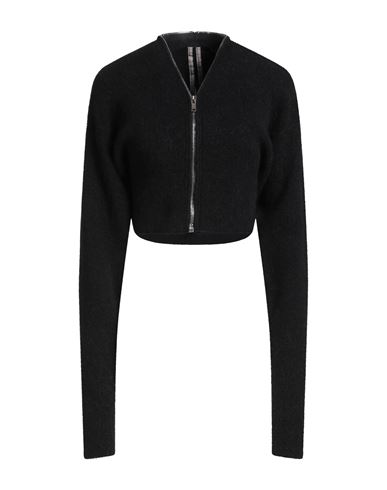 Rick Owens Woman Cardigan Black Size L Alpaca Wool, Polyamide, Wool, Elastane In Black