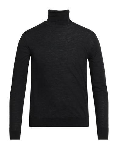 Roberto Collina Man Turtleneck Black Size 36 Wool In Black