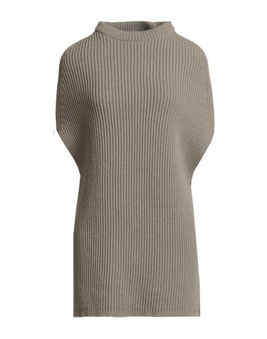 Rick Owens Woman Sweater Khaki Size S Virgin Wool In Gray