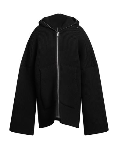 Rick Owens Man Cardigan Black Size Onesize Virgin Wool
