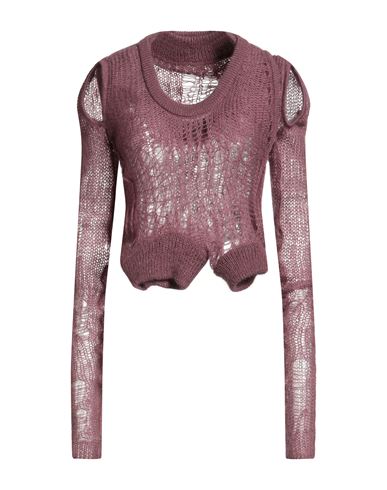 Rick Owens Woman Sweater Antique Rose Size S Polyamide, Mohair Wool, Wool In Red