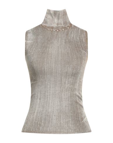 Roberto Collina Woman Turtleneck Military Green Size S Merino Wool In Gray