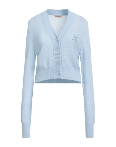 Ermanno Scervino Life Woman Cardigan Sky Blue Size L Merino Wool, Viscose, Cashmere, Polyamide In Blue