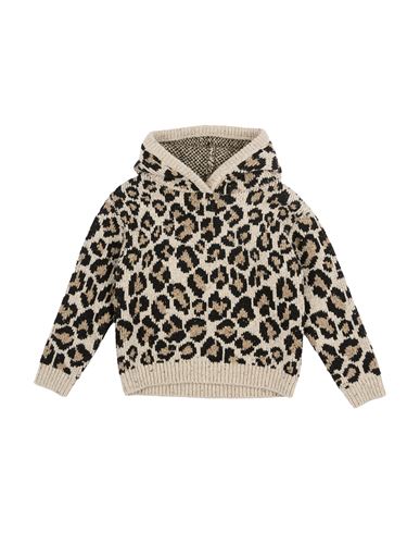 Alanui Toddler Boy Sweater Beige Size 6 Wool, Viscose, Polyamide In Animal Print