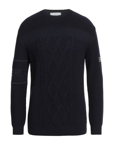 Iceberg Man Sweater Midnight Blue Size M Acrylic, Wool, Polyamide In Black