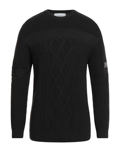 Iceberg Man Sweater Midnight Blue Size M Acrylic, Wool, Polyamide In Black