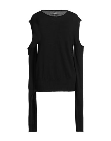 Rick Owens Woman Sweater Black Size L Virgin Wool In Black