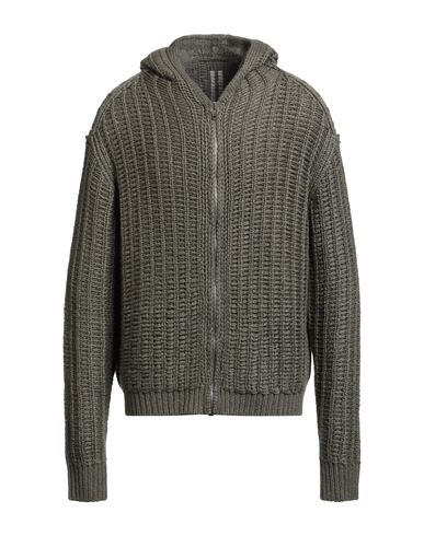 Rick Owens Man Cardigan Military Green Size Xl Wool, Cashmere
