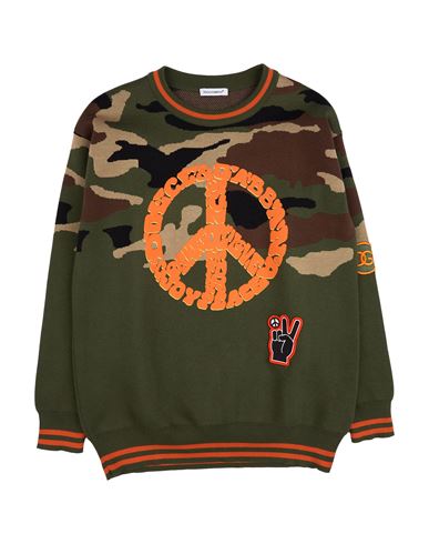 Dolce & Gabbana Toddler Boy Sweater Military Green Size 4 Cotton, Viscose, Polyester In Green