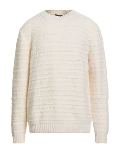 Daniele Fiesoli Lab Man Sweater Ivory Size L Merino Wool, Polyamide, Cashmere In Neutral