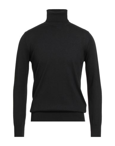 Florence Cashmere Man Turtleneck Black Size 38 Wool, Cashmere, Silk, Nylon In Black