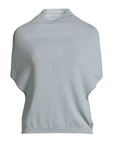 Rick Owens Woman Turtleneck Light Blue Size S Virgin Wool In Gray