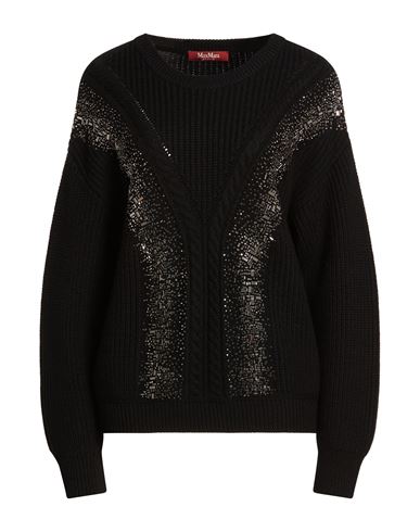 Max Mara Studio Woman Sweater Black Size Xl Virgin Wool