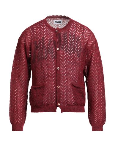 Magliano Man Cardigan Red Size S Mohair Wool, Polyamide, Wool In Red