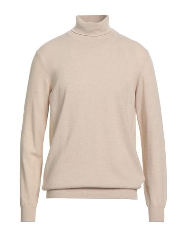 Avignon Man Turtleneck Beige Size Xl Wool, Viscose, Polyamide, Cashmere In Sand