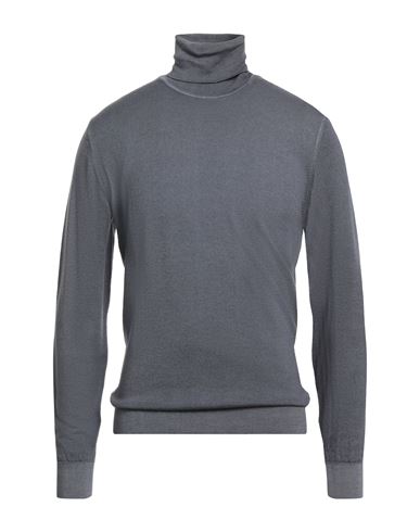 Avignon Man Turtleneck Slate Blue Size L Merino Wool In Blue