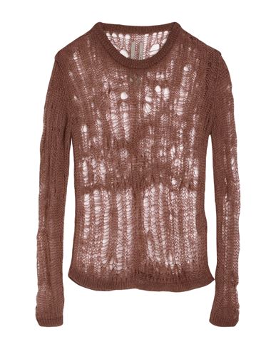 Rick Owens Man Sweater Chocolate Brown Size M Polyamide, Mohair Wool, Wool