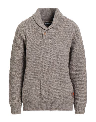 Barbour Man Sweater Taupe Size Xl Wool In Gray
