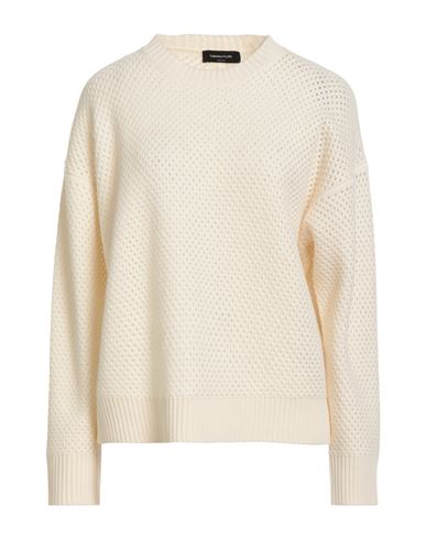 Fabiana Filippi Woman Sweater Cream Size L Merino Wool, Silk, Cashmere, Ecobrass In White