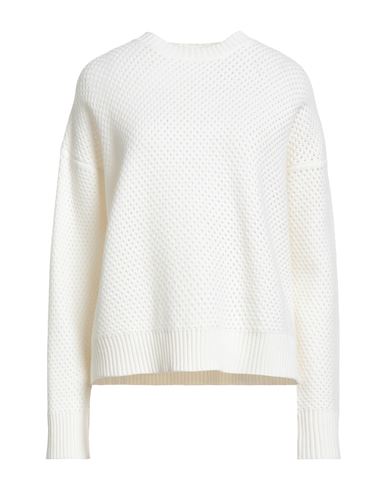 Fabiana Filippi Wool-cotton Blend Crew-neck Sweater In White