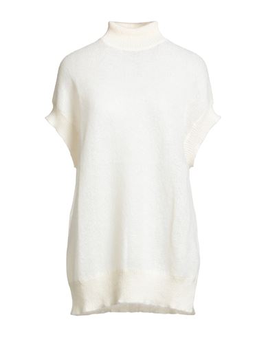 Fabiana Filippi Woman Turtleneck Ivory Size 6 Mohair Wool, Alpaca Wool, Polyamide In White