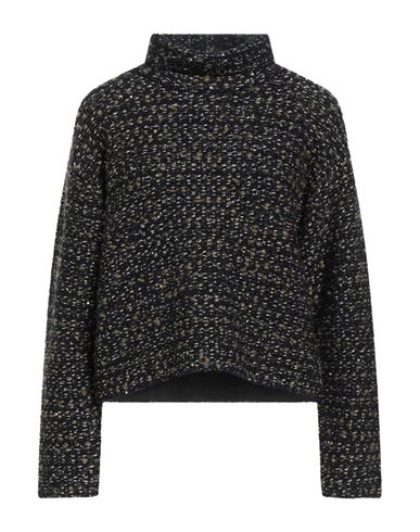 Fabiana Filippi Woman Turtleneck Midnight Blue Size 8 Synthetic Fibers, Virgin Wool, Mohair Wool, Wo In Black