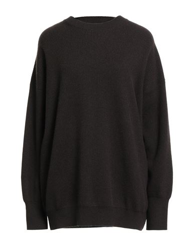 Fabiana Filippi Woman Sweater Dark Brown Size L Virgin Wool, Viscose, Silk, Cashmere, Polyester In Brown