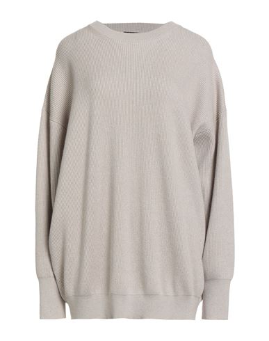 Fabiana Filippi Woman Sweater Light Grey Size L Virgin Wool, Viscose, Silk, Cashmere, Polyester In Gray