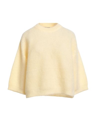 Fabiana Filippi Woman Sweater Pastel Yellow Size M Mohair Wool, Polyamide, Wool In Yellow